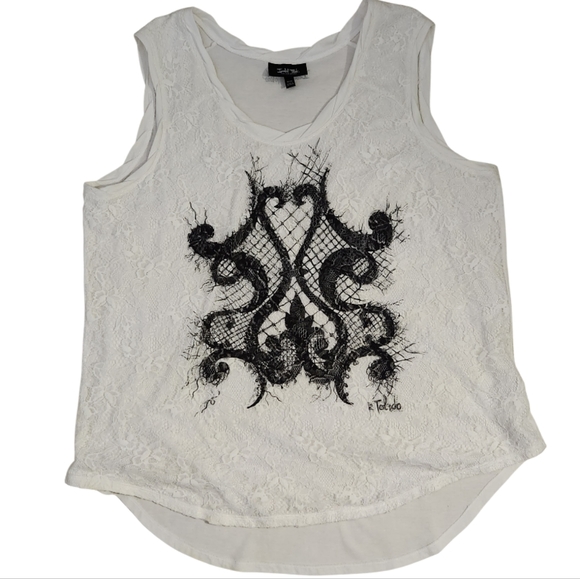 Lane Bryant Tops - LANE BRYANT Isobel Toledo Lace Tulip Edge Hi-Lo Hem Tank Top, Size 18/20